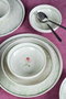 Hermia Juego de cena de porcelana Ebrusu de 18 piezas Multicolor